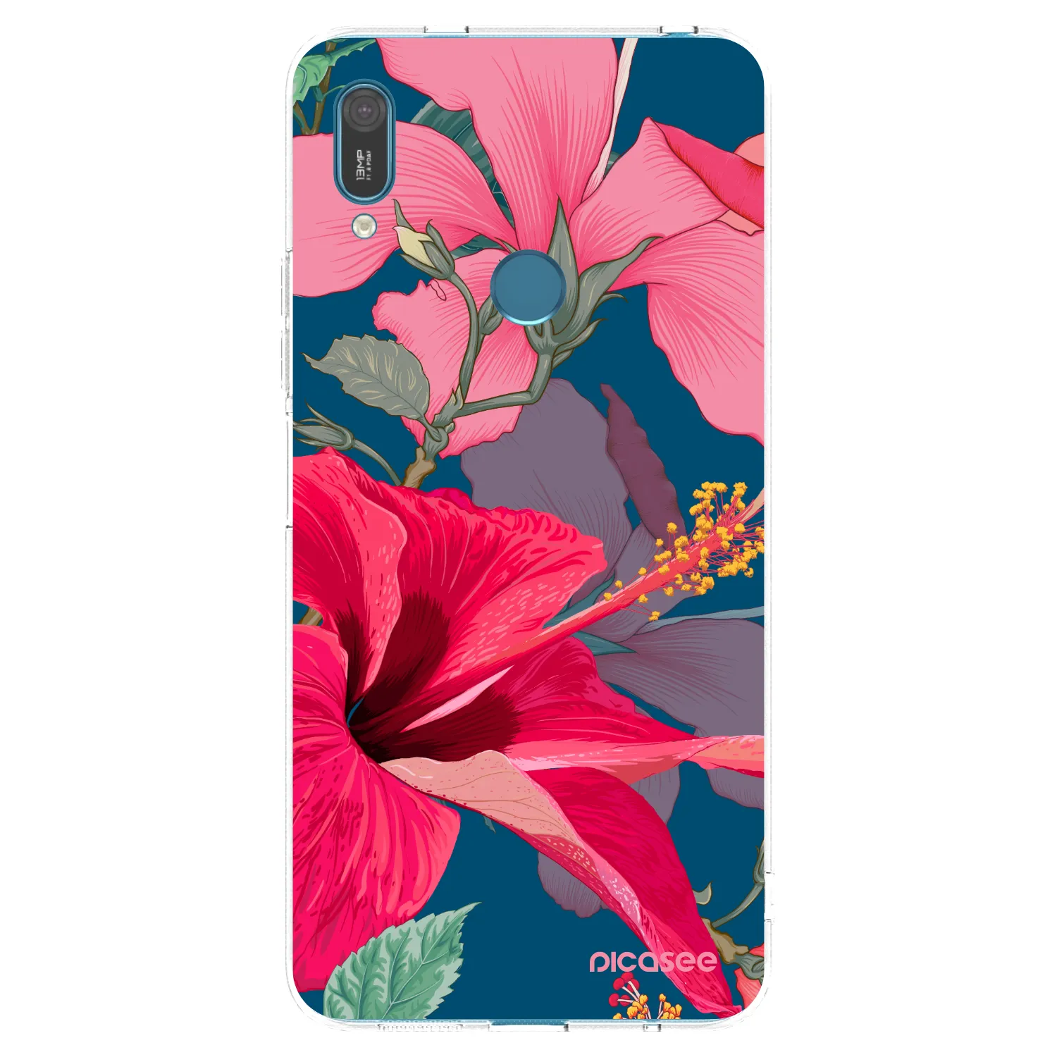 Picasee διαφανής θήκη σιλικόνης Huawei Y7 2019 - Hibiscus