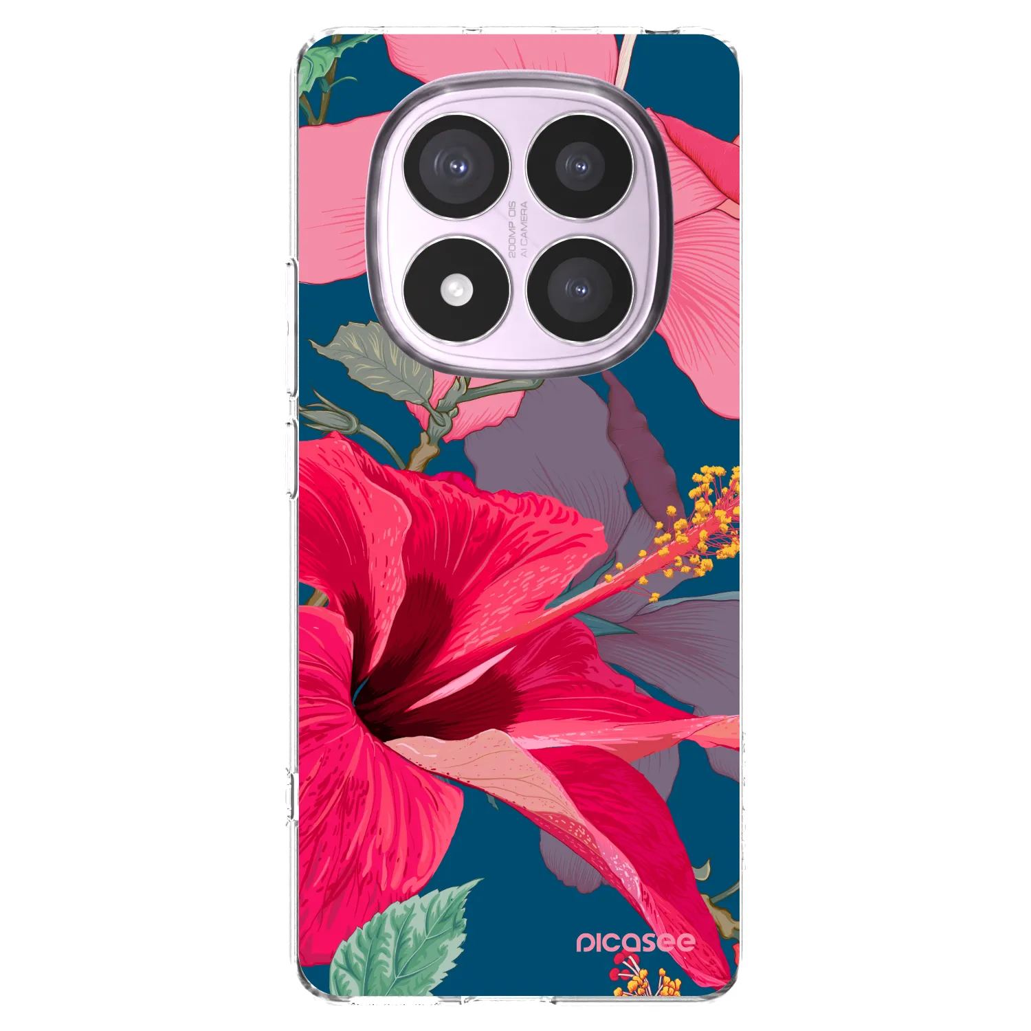 Picasee διαφανής θήκη σιλικόνης Xiaomi Redmi Note 14 Pro 4G - Hibiscus