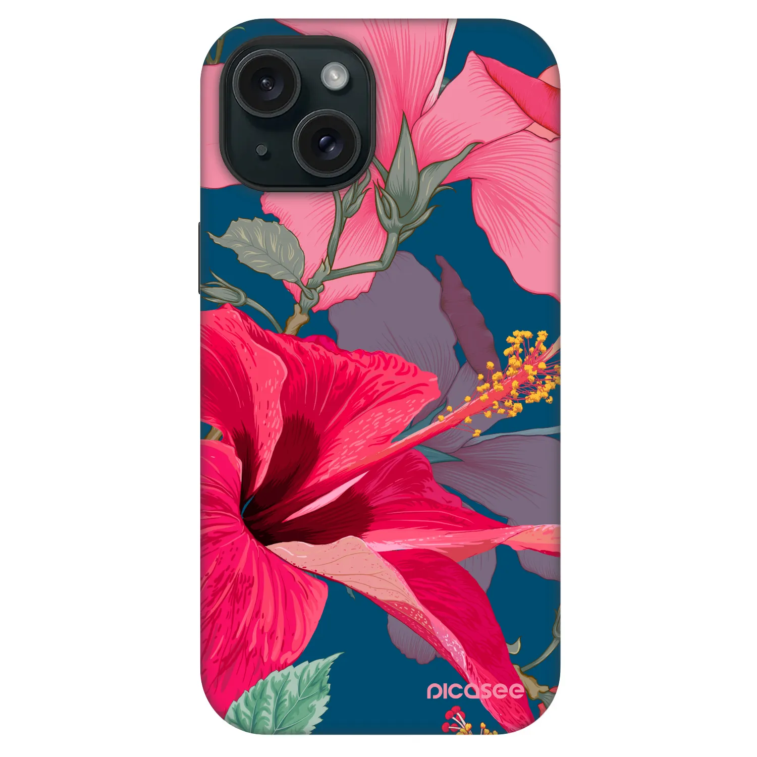 Picasee Fashion Case MagSafe για Apple iPhone 15 - Hibiscus