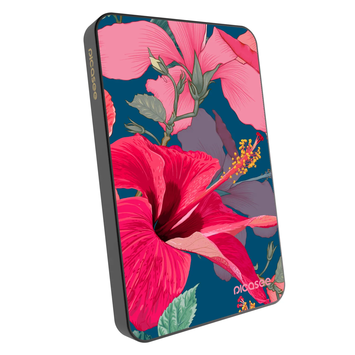 Picasee Powerbank με MagSafe 5 000 mAh Γκρί - Hibiscus