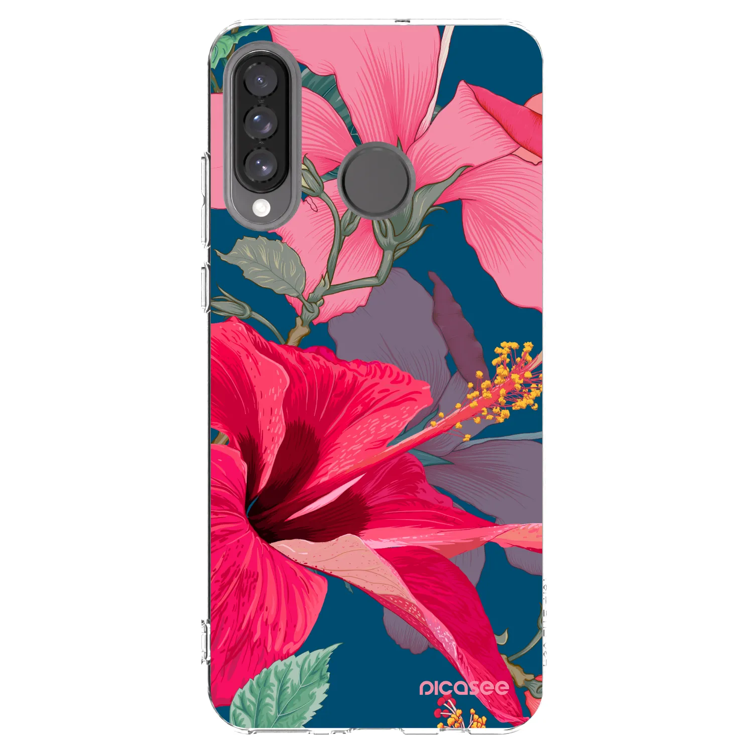 Picasee διαφανής θήκη σιλικόνης Huawei P30 Lite - Hibiscus