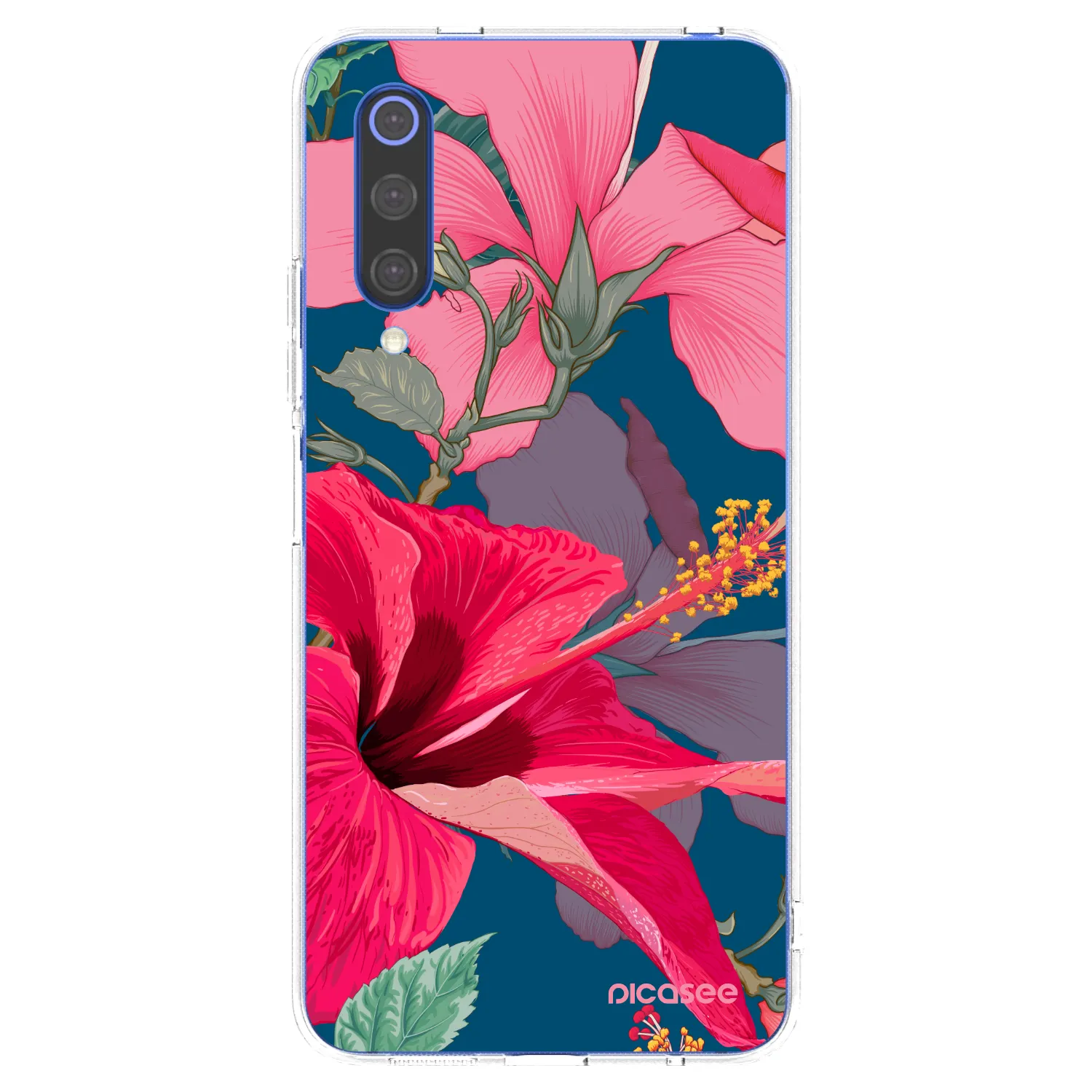 Picasee διαφανής θήκη σιλικόνης Xiaomi Mi 9 SE - Hibiscus