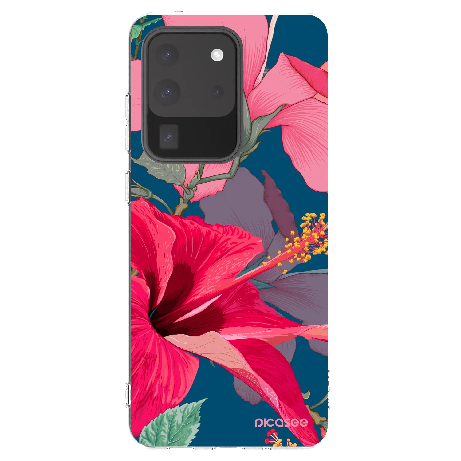 Picasee διαφανής θήκη σιλικόνης Samsung Galaxy S20 Ultra 5G G988F - Hibiscus