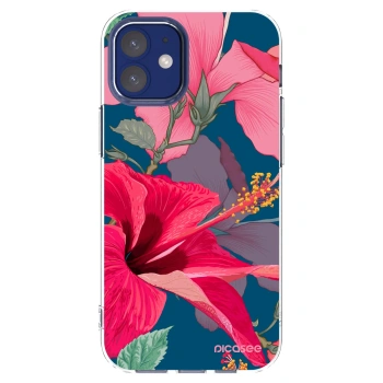 Picasee διαφανής θήκη σιλικόνης Apple iPhone 12 mini - Hibiscus