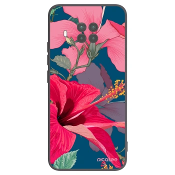 Picasee Μαύρη θήκη σιλικόνης για Xiaomi Mi 10T Lite - Hibiscus
