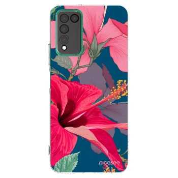 Picasee διαφανής θήκη σιλικόνης Honor 10X Lite - Hibiscus