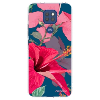 Picasee διαφανής θήκη σιλικόνης Motorola Moto G9 Play - Hibiscus