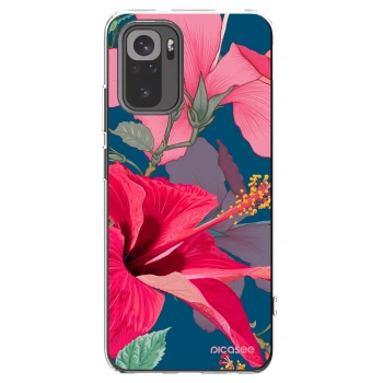 Picasee διαφανής θήκη σιλικόνης Xiaomi Redmi Note 10 - Hibiscus