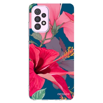 Picasee διαφανής θήκη σιλικόνης Samsung Galaxy A32 5G A326B - Hibiscus