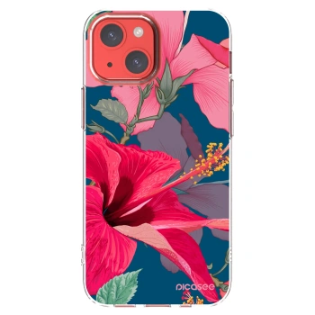 Picasee διαφανής θήκη σιλικόνης Apple iPhone 13 mini - Hibiscus
