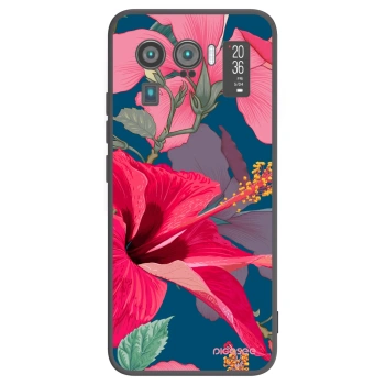 Picasee Μαύρη θήκη σιλικόνης για Xiaomi Mi 11 Ultra - Hibiscus
