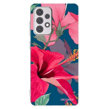 Picasee διαφανής θήκη σιλικόνης Samsung Galaxy A52s 5G A528B - Hibiscus