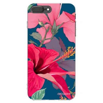 Picasee διαφανής θήκη σιλικόνης Apple iPhone 7 Plus - Hibiscus