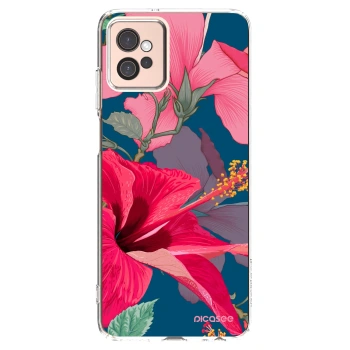 Picasee διαφανής θήκη σιλικόνης Motorola Moto G32 - Hibiscus