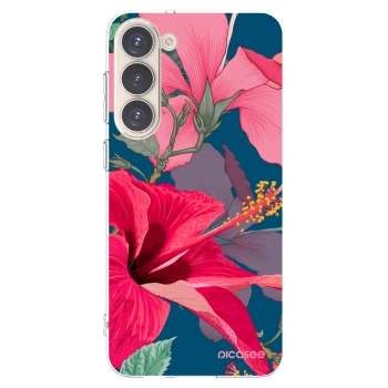 Picasee διαφανής θήκη σιλικόνης Samsung Galaxy S23+ 5G - Hibiscus