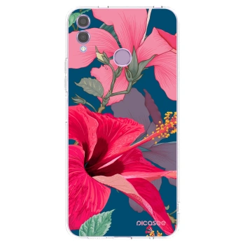 Picasee διαφανής θήκη σιλικόνης Honor 8X - Hibiscus