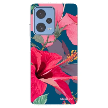 Picasee διαφανής θήκη σιλικόνης Xiaomi Redmi Note 12 Pro 5G - Hibiscus