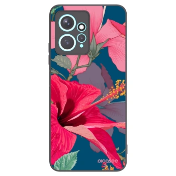 Picasee Μαύρη θήκη σιλικόνης για Xiaomi Redmi Note 12 4G - Hibiscus