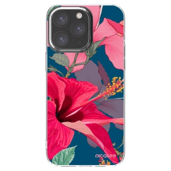 Picasee διαφανής θήκη σιλικόνης Apple iPhone 15 Pro Max - Hibiscus