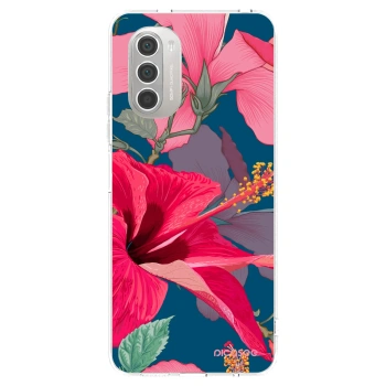 Picasee διαφανής θήκη σιλικόνης Motorola Moto G51 - Hibiscus
