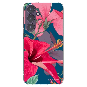 Picasee διαφανής θήκη σιλικόνης Samsung Galaxy S24+ S926B 5G - Hibiscus