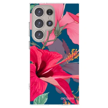 Picasee διαφανής θήκη σιλικόνης Samsung Galaxy S24 Ultra S928B 5G - Hibiscus