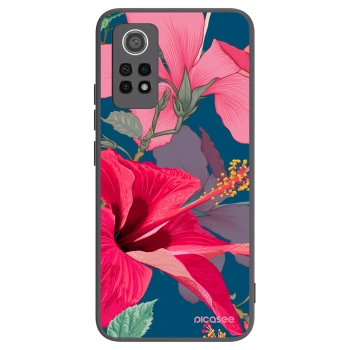 Picasee Μαύρη θήκη σιλικόνης για Xiaomi Redmi Note 12 Pro 4G - Hibiscus