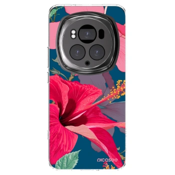 Picasee διαφανής θήκη σιλικόνης Honor Magic6 Pro - Hibiscus