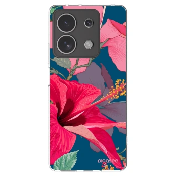 Picasee διαφανής θήκη σιλικόνης Xiaomi Redmi Note 13 4G - Hibiscus