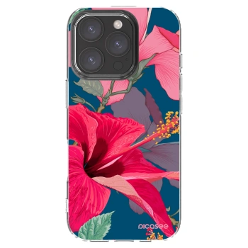 Picasee διαφανής θήκη σιλικόνης Apple iPhone 16 Pro - Hibiscus