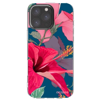 Picasee διαφανής θήκη σιλικόνης Apple iPhone 16 Pro Max - Hibiscus