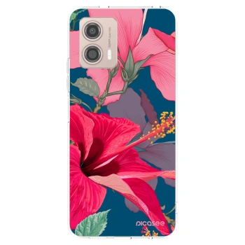 Picasee διαφανής θήκη σιλικόνης Motorola Moto G53 5G - Hibiscus