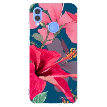 Picasee διαφανής θήκη σιλικόνης Honor 10 Lite - Hibiscus