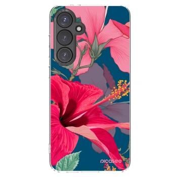 Picasee διαφανής θήκη σιλικόνης Samsung Galaxy S24 FE S721B - Hibiscus