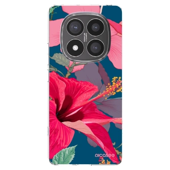 Picasee διαφανής θήκη σιλικόνης Xiaomi Redmi Note 14 Pro+ 5G - Hibiscus