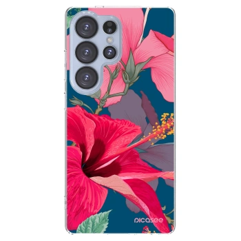 Picasee διαφανής θήκη σιλικόνης Samsung Galaxy S25 Ultra 5G - Hibiscus