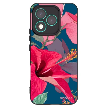 Picasee Μαύρη θήκη σιλικόνης για Honor 400 Lite 5G - Hibiscus