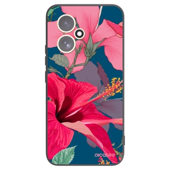 Picasee Μαύρη θήκη σιλικόνης για Honor 400 5G - Hibiscus