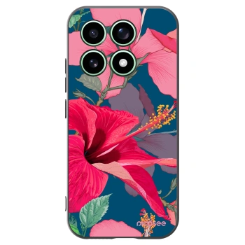 Picasee Μαύρη θήκη σιλικόνης για Xiaomi 17 - Hibiscus