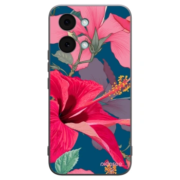Picasee Μαύρη θήκη σιλικόνης για Xiaomi Poco X8 Pro Max - Hibiscus