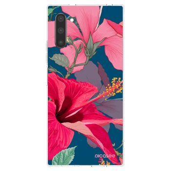Picasee διαφανής θήκη σιλικόνης Samsung Galaxy Note 10 N970F - Hibiscus