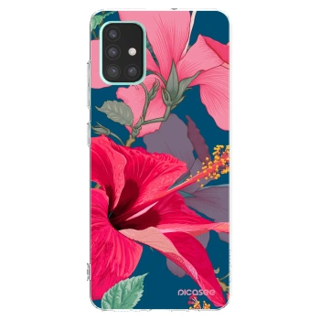Picasee διαφανής θήκη σιλικόνης Samsung Galaxy A51 A515F - Hibiscus
