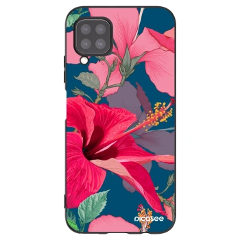 Picasee Μαύρη θήκη σιλικόνης για Huawei P40 Lite - Hibiscus