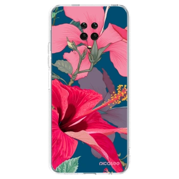 Picasee διαφανής θήκη σιλικόνης Xiaomi Redmi Note 9 Pro - Hibiscus