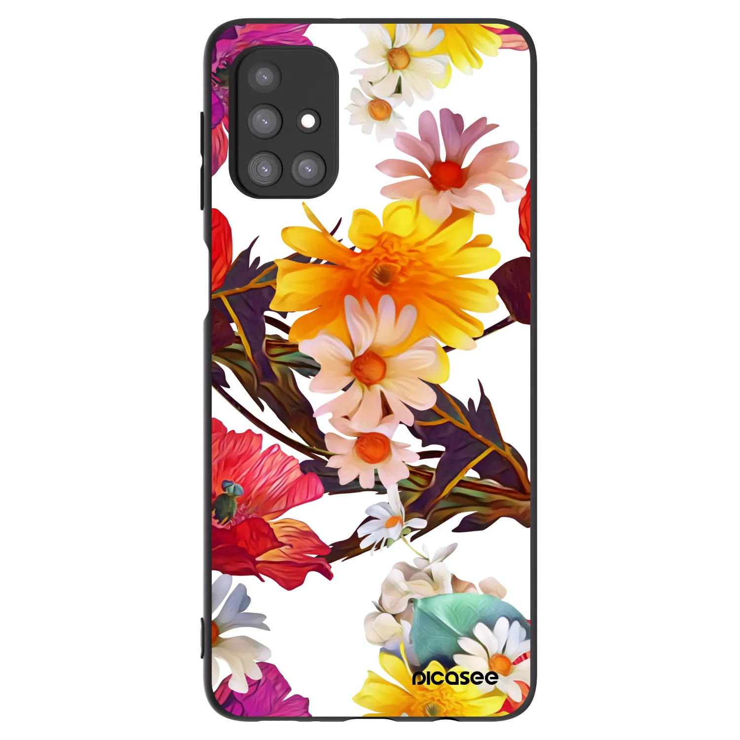 Picasee Μαύρη θήκη σιλικόνης για Samsung Galaxy M31s - Meadow