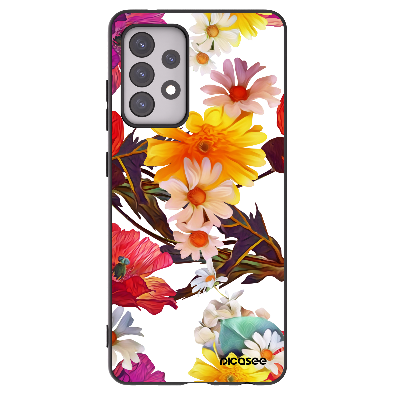 Picasee Μαύρη θήκη σιλικόνης για Samsung Galaxy A52 5G A525F - Meadow