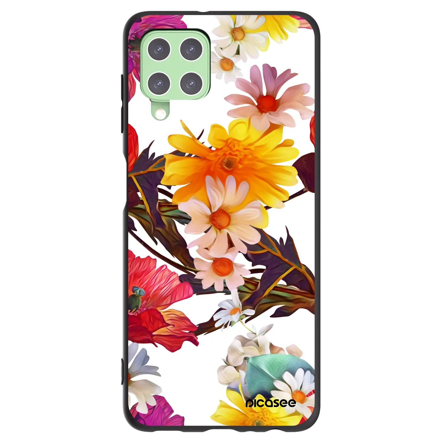 Picasee Μαύρη θήκη σιλικόνης για Samsung Galaxy A22 A225F 4G - Meadow