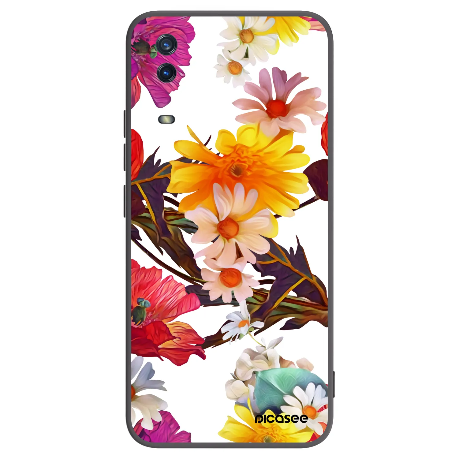 Picasee Μαύρη θήκη σιλικόνης για Vivo Y11s - Meadow