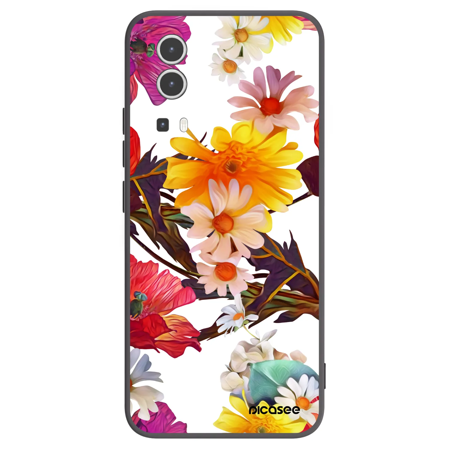 Picasee Μαύρη θήκη σιλικόνης για Vivo Y72 5G - Meadow