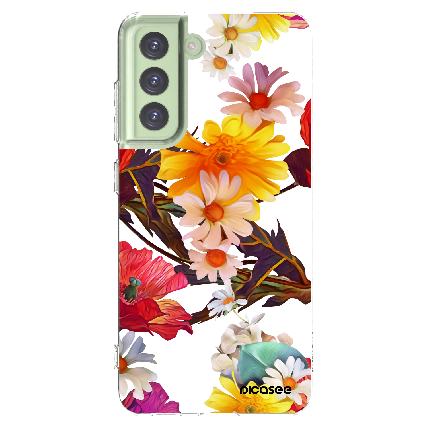 Picasee διαφανής θήκη σιλικόνης Samsung Galaxy S21 FE 5G - Meadow